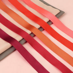 Атласная лента, набор 5 шт., 20 мм, 23±1 м, красная, бордовая