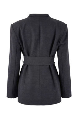 Trendyolmilla Wardrope Essentials  Antrasit Kusakl? Dokuma Kruvaze Blazer Ceket TWOSS26BC00004  фото 2
