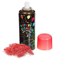 Спрей для новогоднего декора «Серпантин», 250 мл, цвет красный