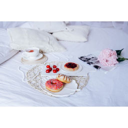 Блюдо для подачи Magistro Герань Бланш, d=22.4 см, фарфор, белое  фото 6