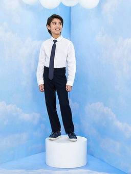 Basic Uzun Kollu Erkek ?ocuk G?mlek ve Kravat - Waikiki фото 3