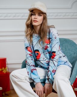 авторский свитшот с дизайнерским принтом , джемпер - Sahar art lab фото 2