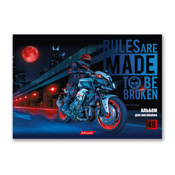 Светоч Альбом для рисования 100 г/м2 A4 29 х 20.5 см 48 л. на скобе 10 шт. 48АЛСК4_000261 Крутые байки