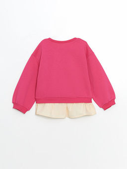 Bisiklet Yaka Nak??l? K?z ?ocuk Sweatshirt - Waikiki фото 2