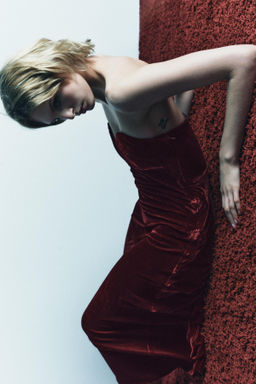 LIMITED EDITION VELVET BANDEAU DRESS