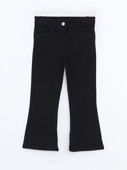 Beli Lastikli K?z ?ocuk Jean Pantolon