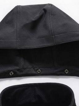 Ветровка мужская софтшелл виндстоппер с капюшоном спортивная черного цвета 9617_1Ch