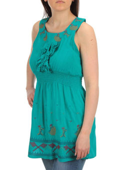 6854 TURQUOISE Туника женская размер (65% хлопок, 35% полиэстер)