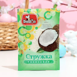 Цена за 3 шт. Кокосовая стружка белая «Preston», 40 г
