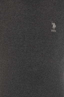 U. S. Polo Assn / Мужской базовый свитер антрацитового меланжа - U.s. polo assn фото 12