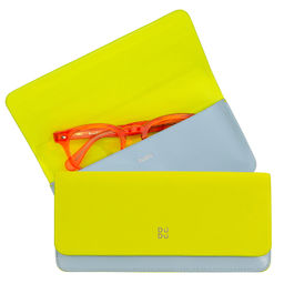 Итальянский кожаный футляр для очков DuDu серии Calais | лимонный