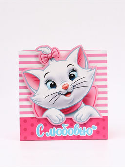 Пакет подарочный «Кошечка», 30 × 30 × 15 см