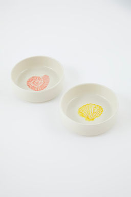 4lu Seramik Marine Bask?l? Kase Cerezlik/Sunumluk Tabak Seti TPHSS25TBK00028 - Trendyolmilla фото 4