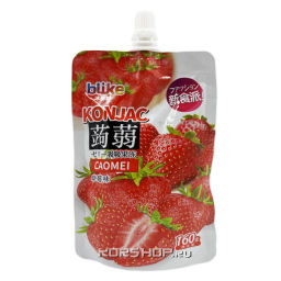 Желе питьевое с конняку со вкусом клубники Blike, Китай, 160 г