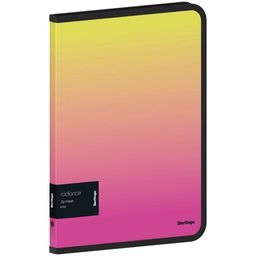 Папка на молнии А4 Berlingo "Radiance" (ZF4_A4001) 600мкм, градиент желтый/розовый