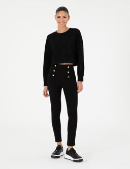 Siyah Oversize Sweatshirt - Pierre cardin фото 4