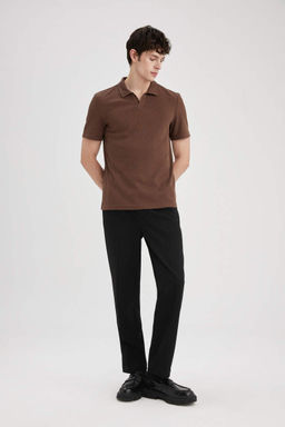 Modern Fit Basic Duz K?sa Kollu Polo Tisort - Defacto фото 5