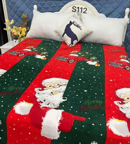 Мягкий плед Новогодний из материала "Велсофт бамбук"200x180см