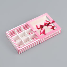 Цена за 5 шт. Коробка для конфет с обечайкой 9 шт. Самой прекрасной, 13.7?13.7?3.5 см Кондитерская упаковка