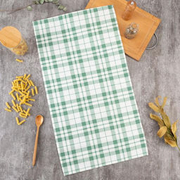 Полотенце Этель Eucalyptus (клетка) 40х70см, 100% хлопок, саржа 190 г/м2