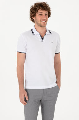 Erkek Slim Fit Ka__k Yaka Beyaz Ti__rt Sepette S_rpriz _ndirim - U.s. polo assn фото 3