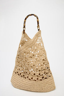 FLORAL BRAIDED TOTE BAG - Zara фото 3
