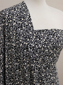 Штапель Лёгкость цв. черный, ш.1.44м, вискоза-100%, 110гр/м.кв - Купава фото 3