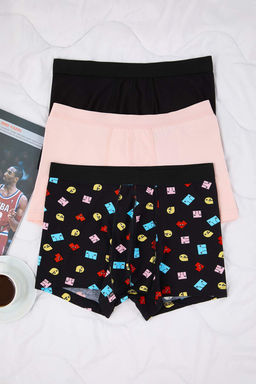 TRENDYOL MAN Cok Renkli Desenli-Duz 3lu Paket Pamuklu Boxer TMNAW22BX0010 - Trendyolmilla фото 17