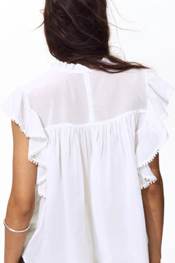 Frill-trimmed blouse - H&m фото 5