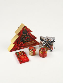 Подарочный набор новогодний «Счастливого нового года»: чай 20 г, крем-мёд 60 г, шоколад 27 г