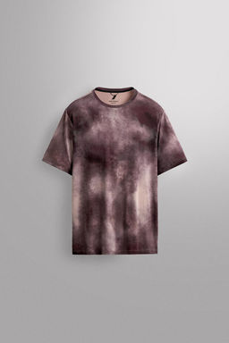 TIE-DYE PRINT PERFORATED T-SHIRT - Zara фото 6