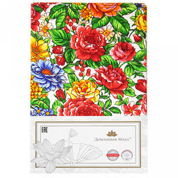 Дорожка столовая, сервировочная 50х180см "Паулина", хлопок "Премиум" 236г/м2, упаковка классическая 28х41см, "Домашняя мода" (Россия)