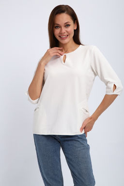 Кофта женская из футера 2-н Анфиса белый