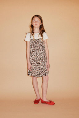KONTRAST T-SHIRT DETAYLI LEOPAR DESENLI ELBISE - Zara фото 5