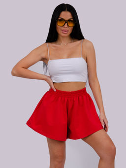 Шорты Лолита, футер с лайкрой - Малина фото 33