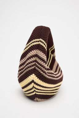 STRIPED CROCHET BUCKET BAG - Zara фото 5