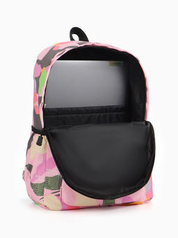 Рюкзак школьный на молнии, с карманами, с абстрактным рисунком, размер 30?13?42 см, с принтом, чёрный