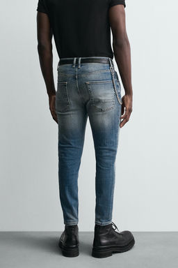 JEANS SKINNY CROPPED FIT / Azul medio - Zara фото 12