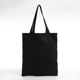 Сумка шопер однотонный, 35×0.5×40 см, оксфорд 210D, 80 г, без подклада, чёрный