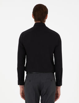 Siyah Slim Fit Uzun Kollu G_mlek
