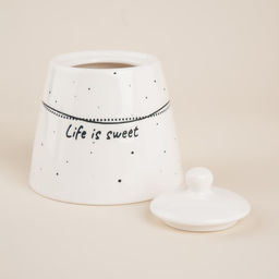 Сахарница SL Home «Милый дом», 180 мл, 9×7 см, фарфор, белая