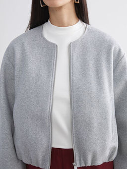 Bisiklet Yaka Kad?n Ka?e Ceket