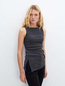 Bisiklet Yaka Dokulu Kad?n Bluz