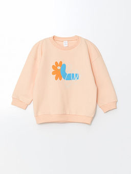 Bask?l? Erkek ?ocuk Sweatshirt