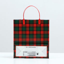 Цена за 10 шт. Пакет Красно-зеленая клетка, мягкий пластик, 26 x 23 см, 110 мкм - Simaland фото 2