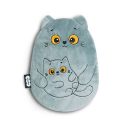 Мягкая игрушка - грелка «Кошка с котёнком», с вишнёвыми косточками, 17 см