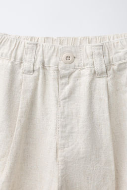 PANTAL?N RECTO ALGOD?N LINO / Beige claro - Zara фото 3