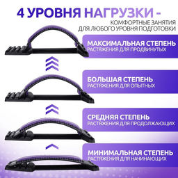 Массажёр для спины, четырёхуровневый, 37×24.5 см, МИКС