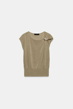 TOP PUNTO FORNITURA / Camel oscuro - Zara фото 8