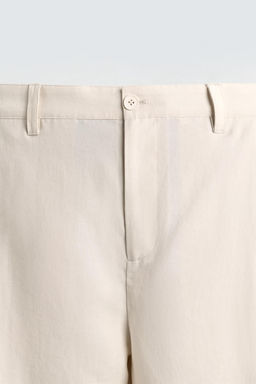 PANTAL?N FLUIDO PLIEGUES LATERALES / Crudo medio - Zara фото 8